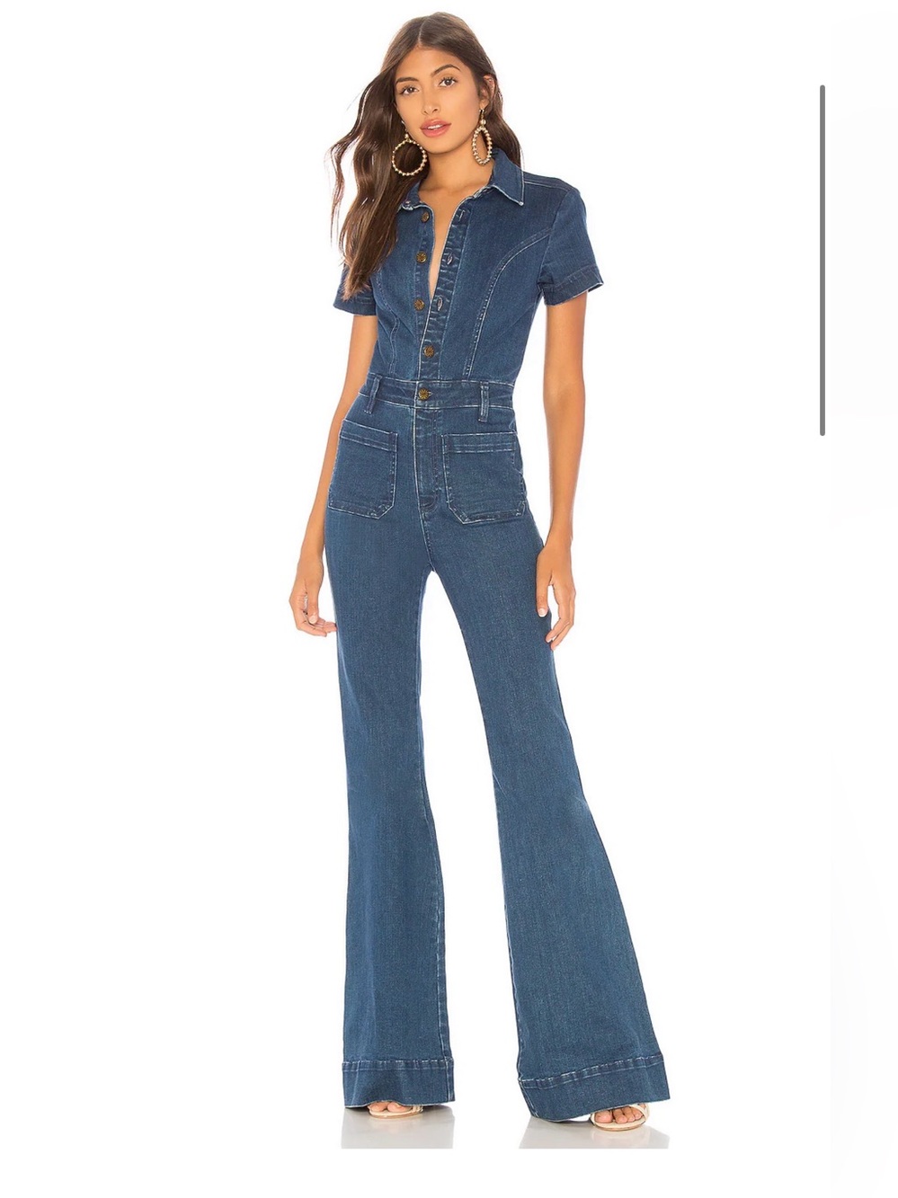 Show Me Your Mumu Everhart Jumpsuit in Lunar Blue large Made in USA